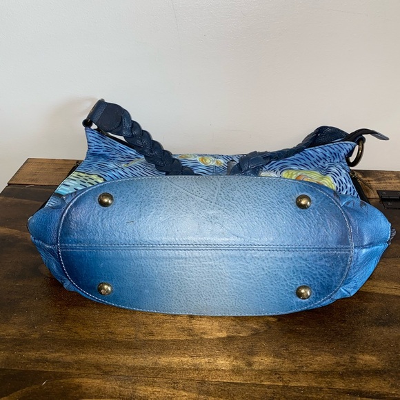 Anuschka Hand Painted Leather A Starry Night Purse w Matching Wallet - Picture 3 of 10